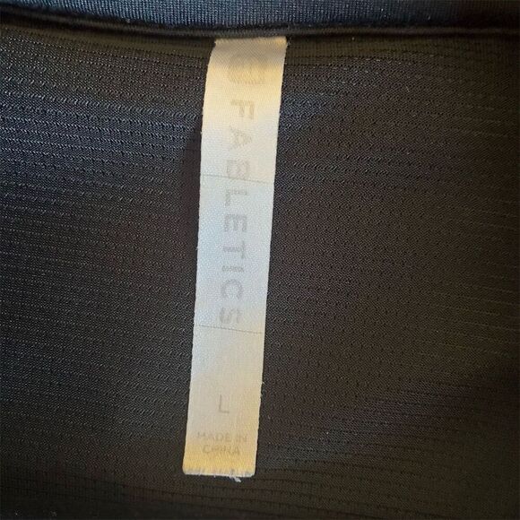 Fabletics Women's Black Athletic Workout Jacket Size L Long Sleeve w/ Hood - Picture 8 of 9